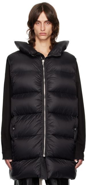 Rick Owens Veste aviateur noire rembourrée en duvet - Porterville