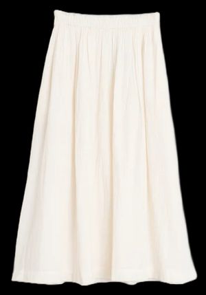 Indi & Cold - Jupe midi évasée en coton - Taille L - Beige