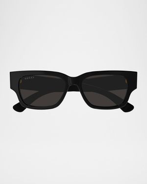 Men's GG1794SM Acetate Rectangle Sunglasses