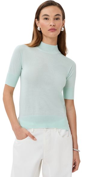 Jil Sander Short Sleeve Crew Neck Sweater Apple 36