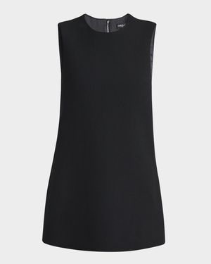 Sleeveless Crepe Mini Dress
