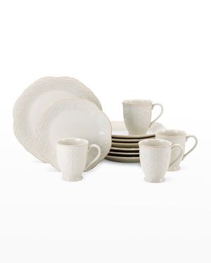 12-Piece French Perle Dinnerware Set