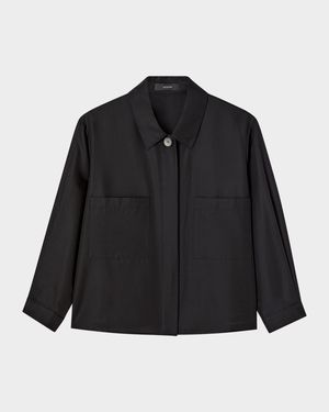 Satie Boxy Silk-Cotton Shirt