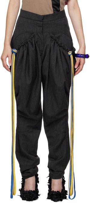 Diana Sträng Gray Baggy Pocket Trousers