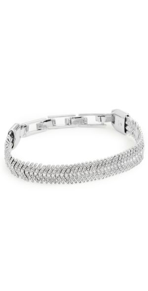 Clare V. Herringbone Bracelet Clear One Size