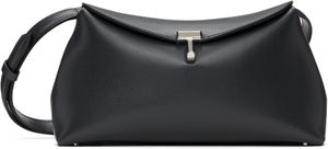 TOTEME Gray T-Lock Leather Clutch