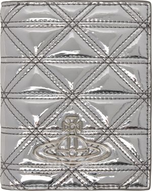Vivienne Westwood Silver Quilted Passport Holder