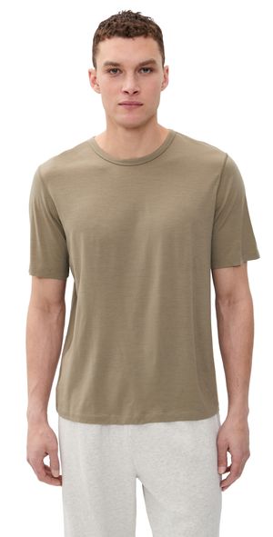Beyond Yoga Merino Crew Tee Mushroom M