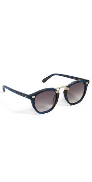 Krewe Beau II Sunglasses Matte Bluesteel 12k One Size