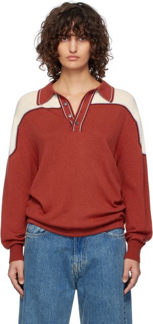 Carter Young Red Kowalski Knit Polo