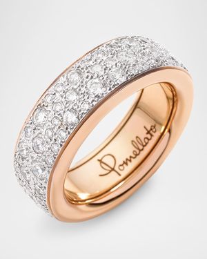 Iconica 18K Rose Gold Slim Diamond Band Ring