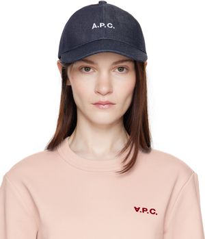 A.P.C. Navy Denim Charlie Baseball Cap
