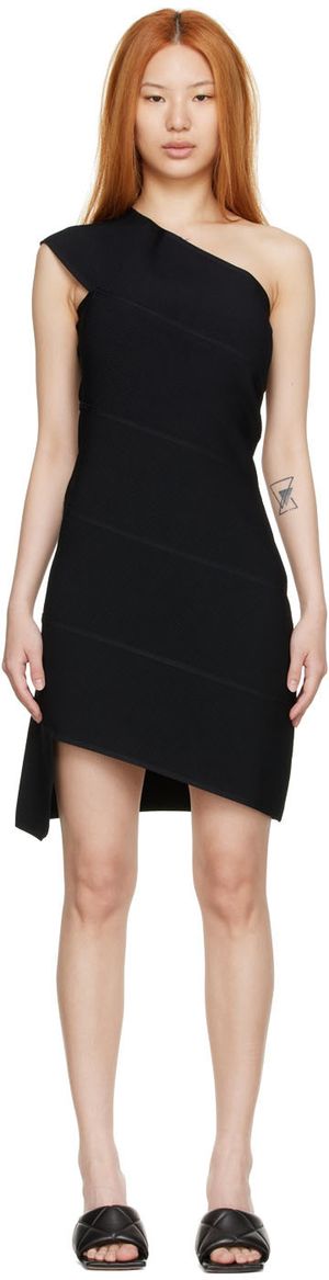 Bottega Veneta Black Viscose Mini Dress