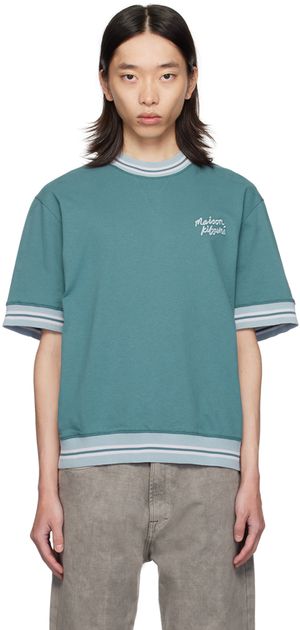 Maison Kitsuné T-shirt surdimensionné bleu