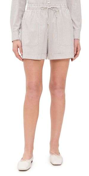 Splendid Splendid x Cella Jane Poplin Stripe Shorts Wood/White XL