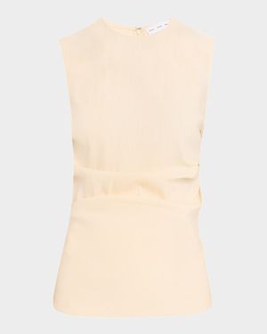 Anoushka Sleeveless Linen Slub Top