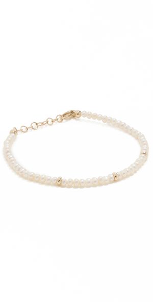 EF Collection 14k Pearl Birthstone Bead Bracelet 14k Yellow Gold One Size