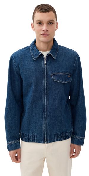 A. P.C. Fabrizio Zipped Blouson Jacket IAL Washed Indigo L
