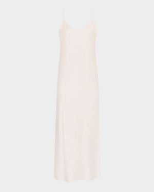 Long Silk Satin Nightgown