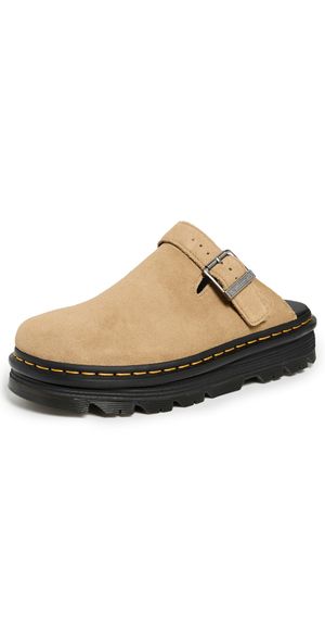 Dr. Martens Zebzag Mule Suede Clogs Tan 8