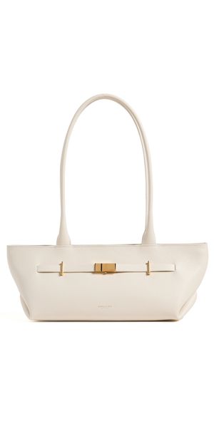 DeMellier The New York Shoulder Bag Off White Small Grain One Size
