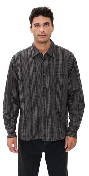 Bather Fringe Leisure Shirt Smoke L