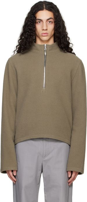 Rier Taupe Fleece City Sweater