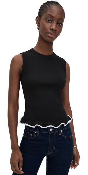Veronica Beard Jean Sleeveless Elianne Top Black M