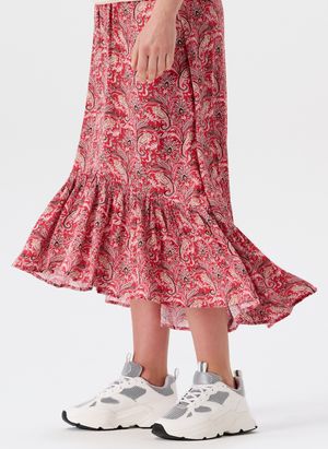 Noppies - Jupe longues de grossesse imprimée - Taille L - Rouge