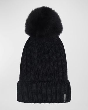 Select Knit Beanie with Lamb Pom