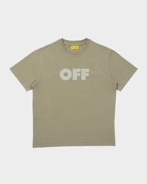 Boy's Garment-Dyed Logo Short-Sleeve T-shirt, Size 14