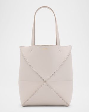Puzzle Fold Mini Tote Bag in Calf Leather