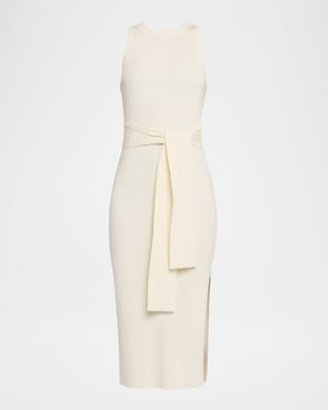 Piper Sleeveless Tie-Front Midi Dress