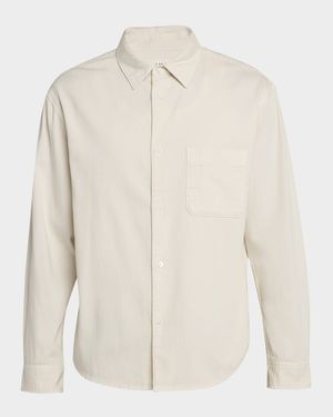 Men's Cotton Modern-Fit Button-Down Shirt