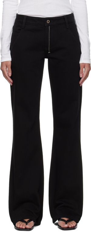 Fax Copy Express Black '000' Slim Flared Jeans