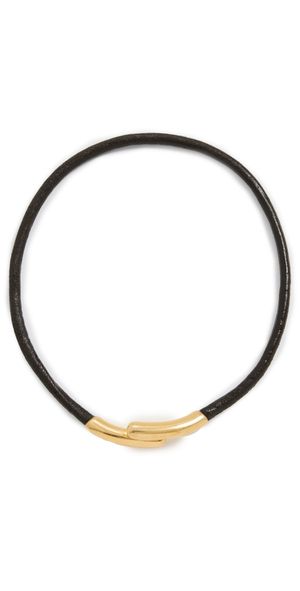 SHASHI Lasso Necklace Brown One Size