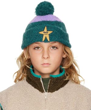 The Campamento Kids Blue & Purple Striped Beanie