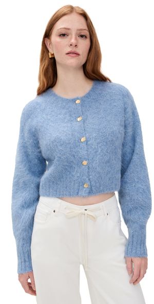 Aje Celine Fluffy Cardigan Blue Sky M