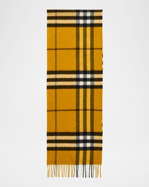 Men's Cashmere Giant Brights Check Scarf