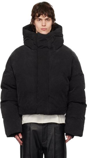 Entire Studios Blouson matelassé MML noir rembourré en duvet à capuche