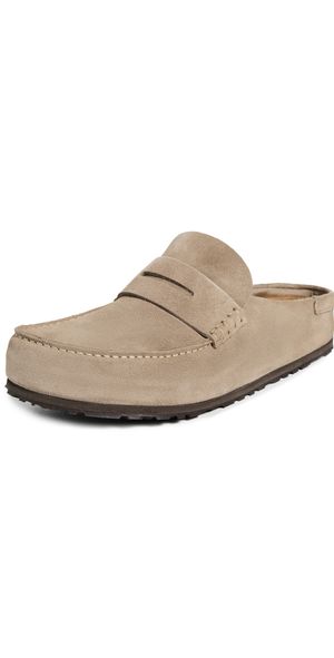 Birkenstock Naples Wrapped Bold Grip Slippers Taupe 42