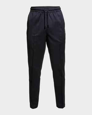 Men's Drawcord Wool-Cotton Pants