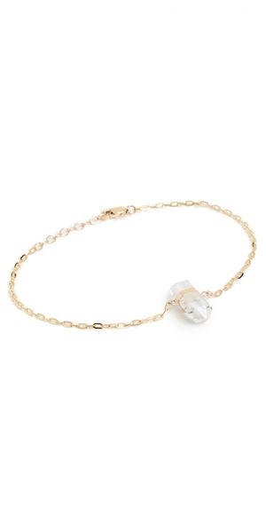 JIA JIA Crystal Quartz Gold Chain Bracelet Yellow Gold One Size