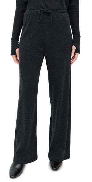 Enza Costa Cashmere Jersey Easy Drawcord Pants Charcoal L