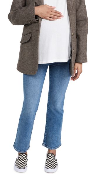 Madewell Maternity Over-the-Belly Kick Out Jeans Medium Indigo 23