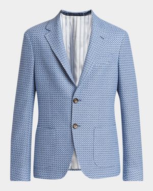 Men's Roma Honeycomb Cotton Two-Button Sport Jacket