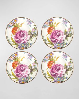 Flower Market Canape Plates, Set of 4