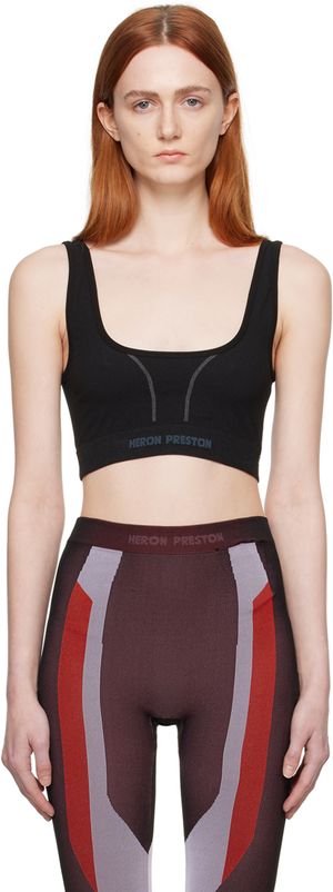 Heron Preston Black Active Sports Bra