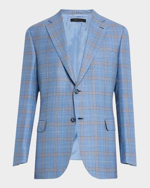 Men's Wool Plaid Sport Coat