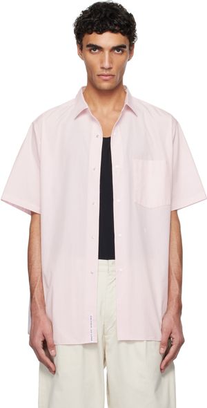 nanamica Pink Regular Collar Wind S/S Shirt